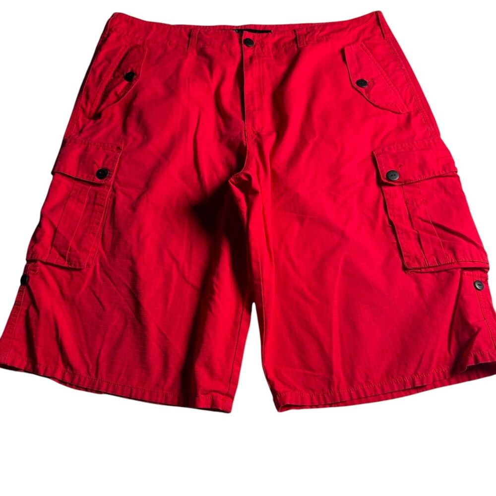 Vintage Y2K Rocawear Red Cargo Shorts Baggy Hip Hop Jay Z Era Men’s W40